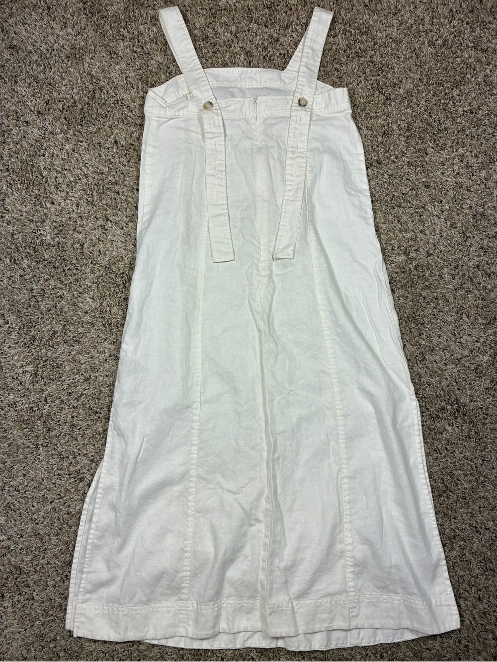 Madewell Linen Blend Princess Seamed Midi Dress - Picture 12 of 14